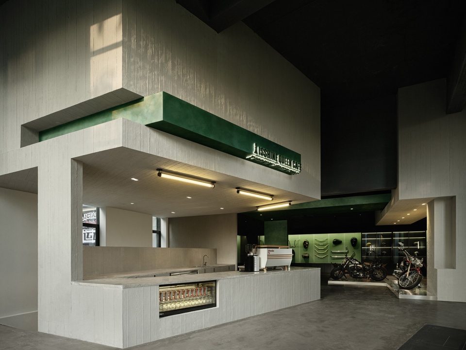 motorcycle club by airwall architecture office