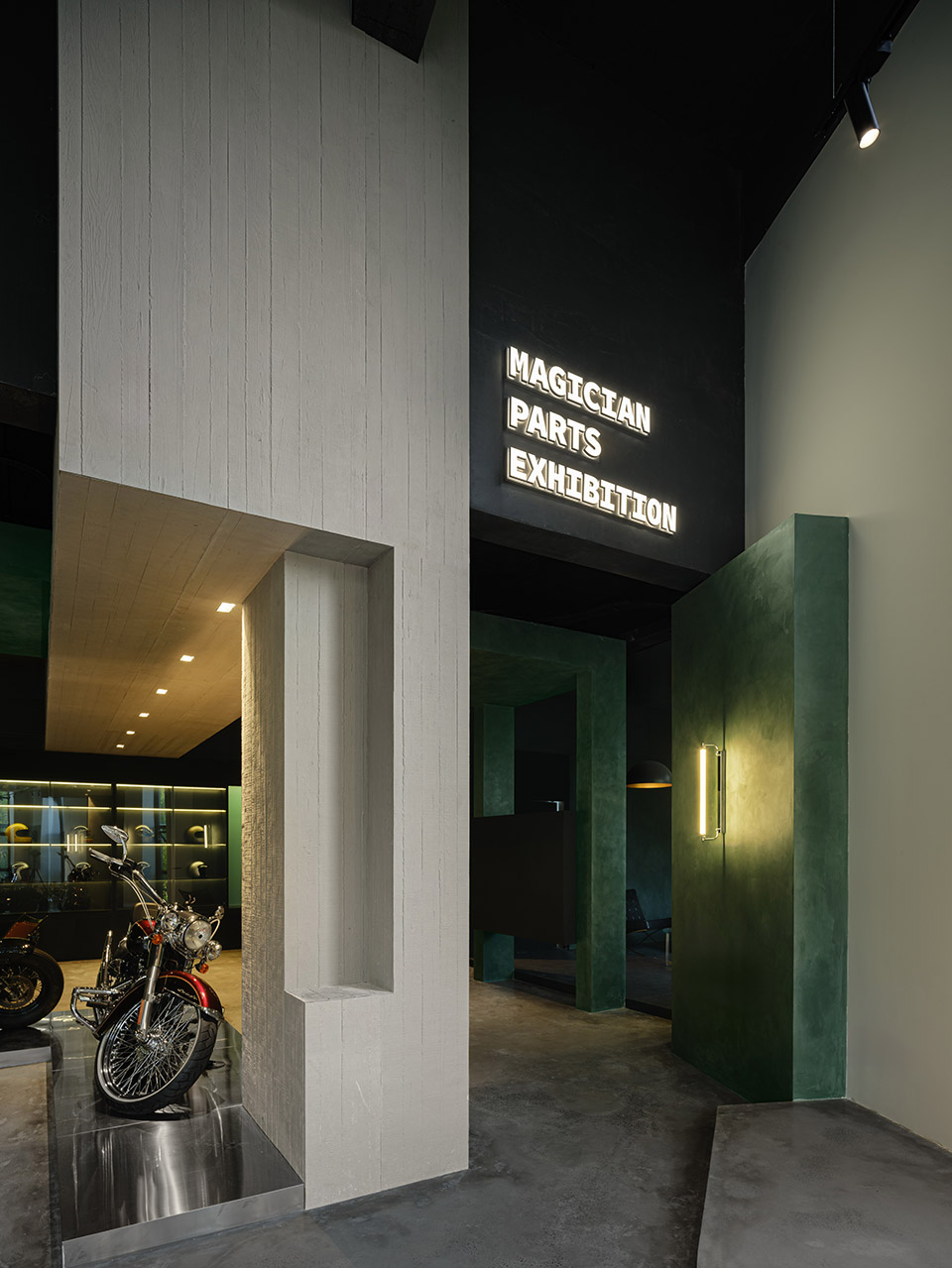 motorcycle club by airwall architecture office