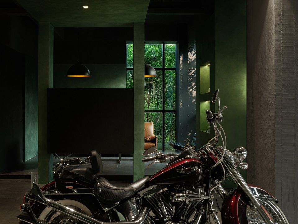 motorcycle club by airwall architecture office