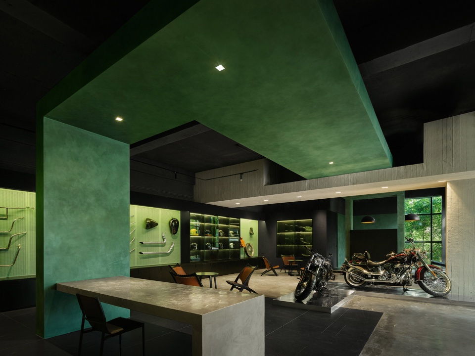 motorcycle club by airwall architecture office