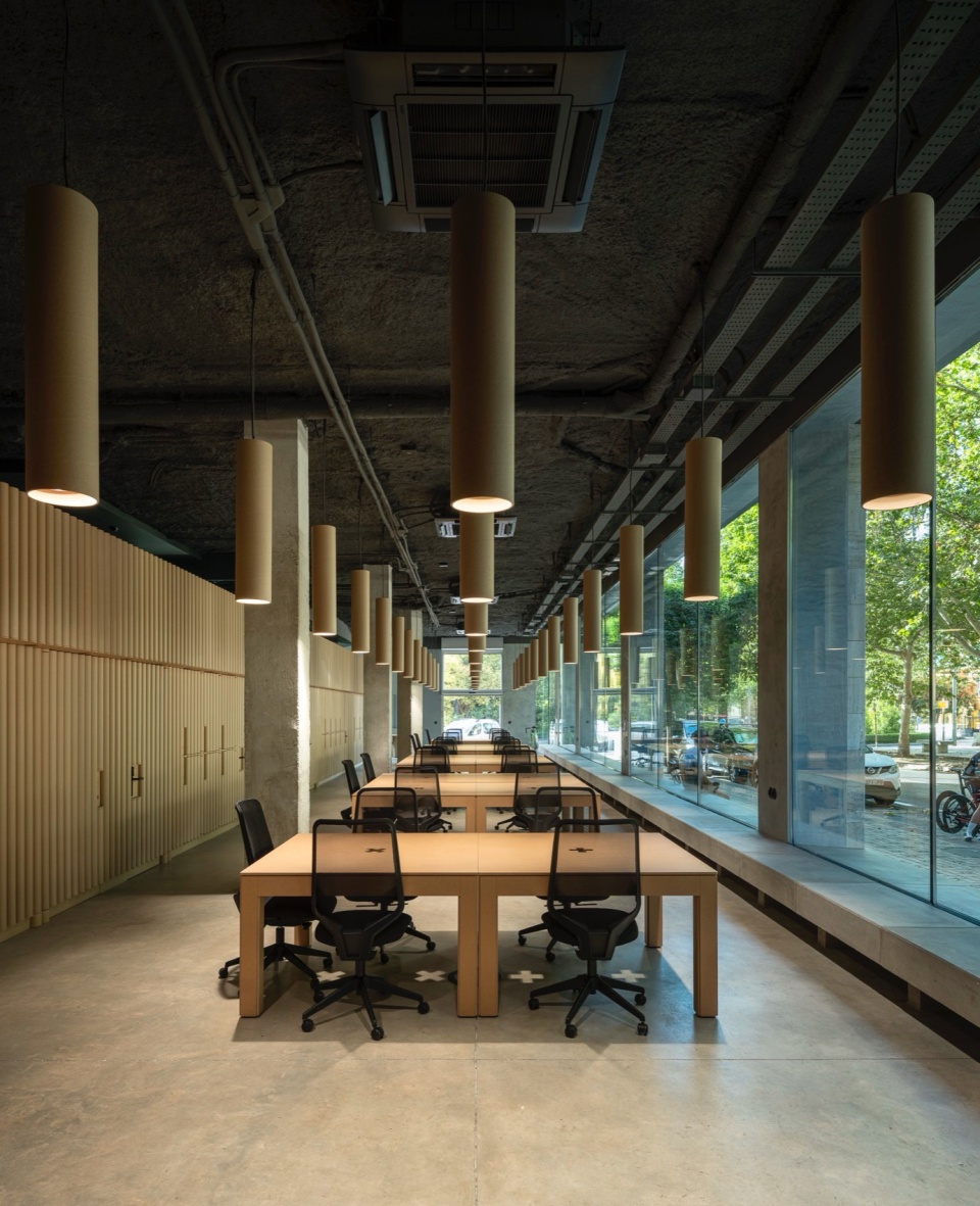 red cross on the street the cardboard office by tomas garcia piriz studio