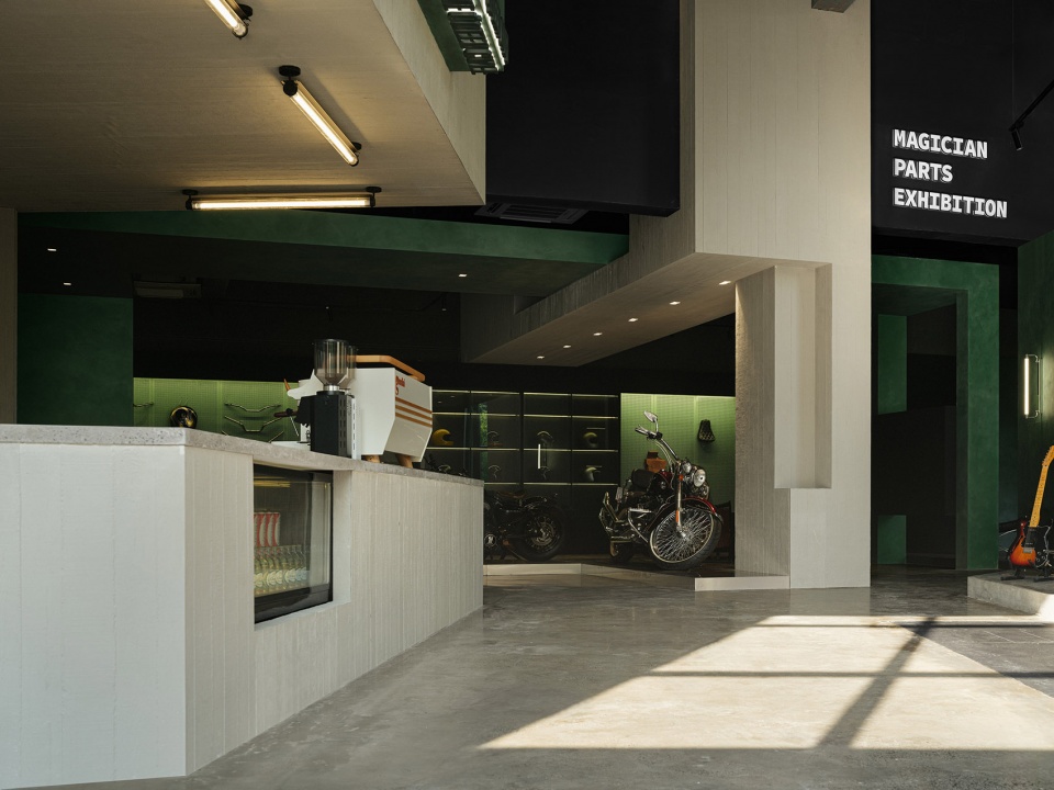 motorcycle club by airwall architecture office