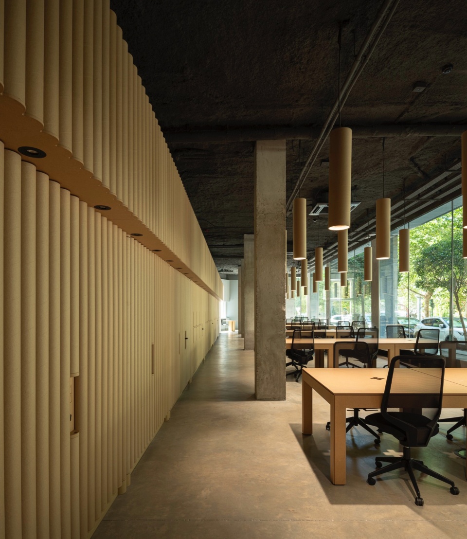 red cross on the street the cardboard office by tomas garcia piriz studio