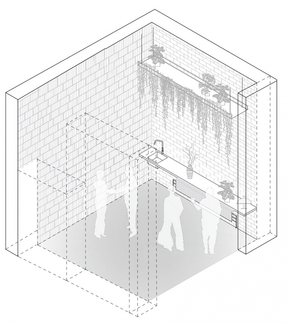 axonometric kitchen