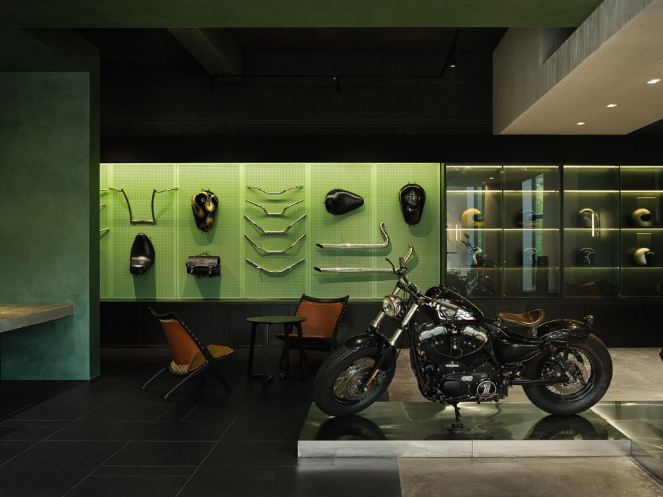 motorcycle club by airwall architecture office