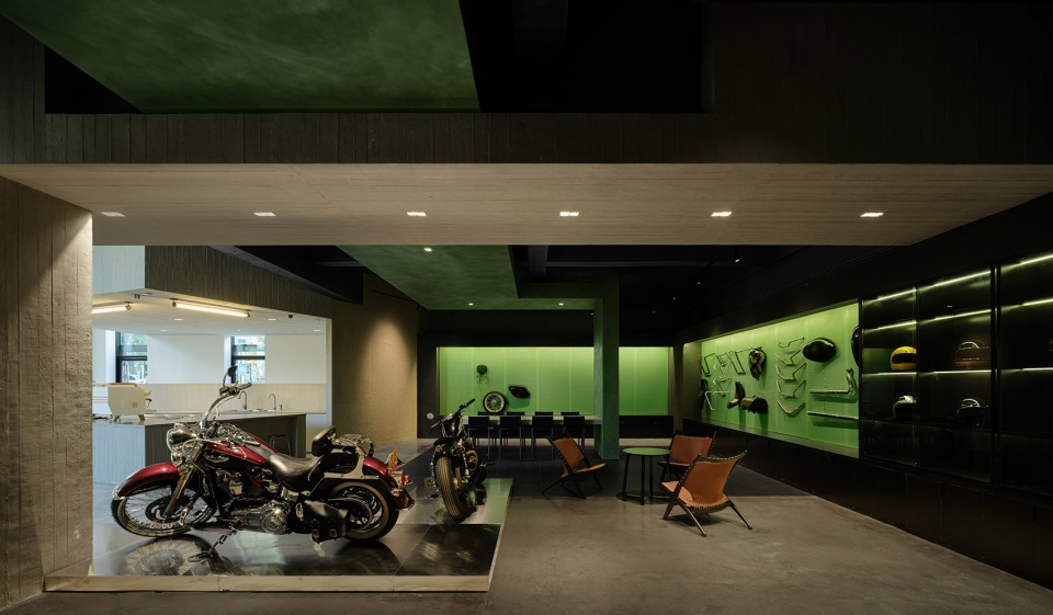motorcycle club by airwall architecture office