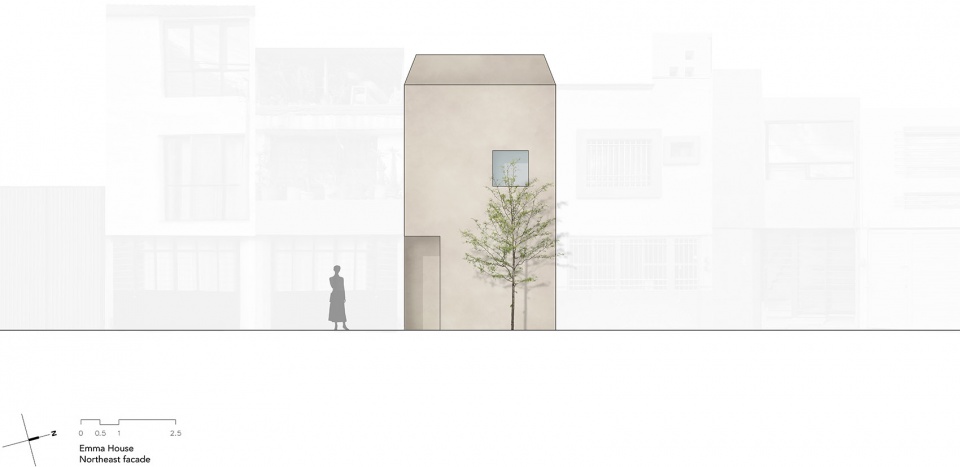 . Fachada noreste I Northeast facade emma house