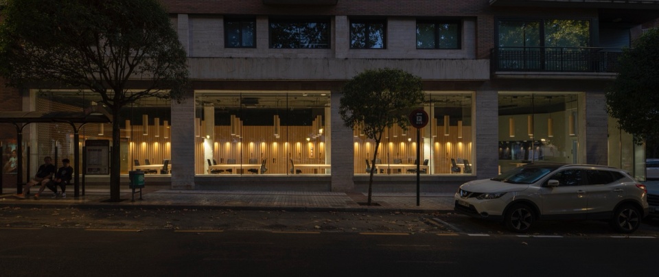 red cross on the street the cardboard office by tomas garcia piriz studio