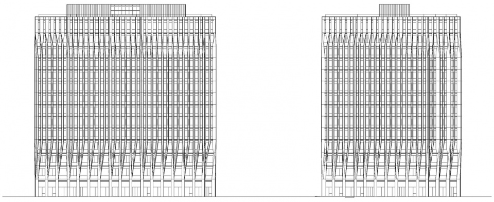 . 之字大厦 立面 Elevations ©FCJZ zigzag tower