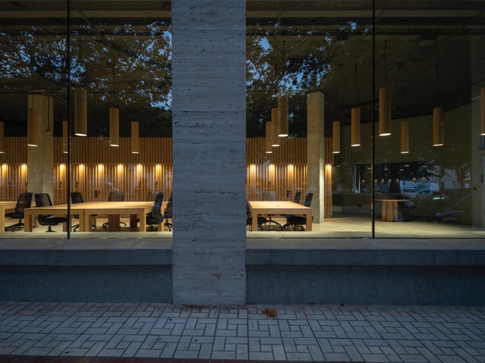 red cross on the street the cardboard office by tomas garcia piriz studio