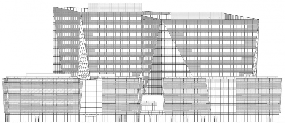 东立面East Elevation 拷贝 cpark haisu by gensler