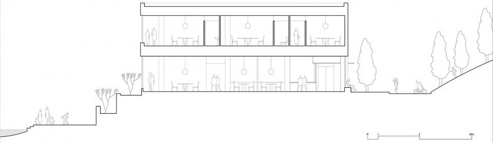 剖面 section 2 the renovation of jindi station by wall architects of xauat