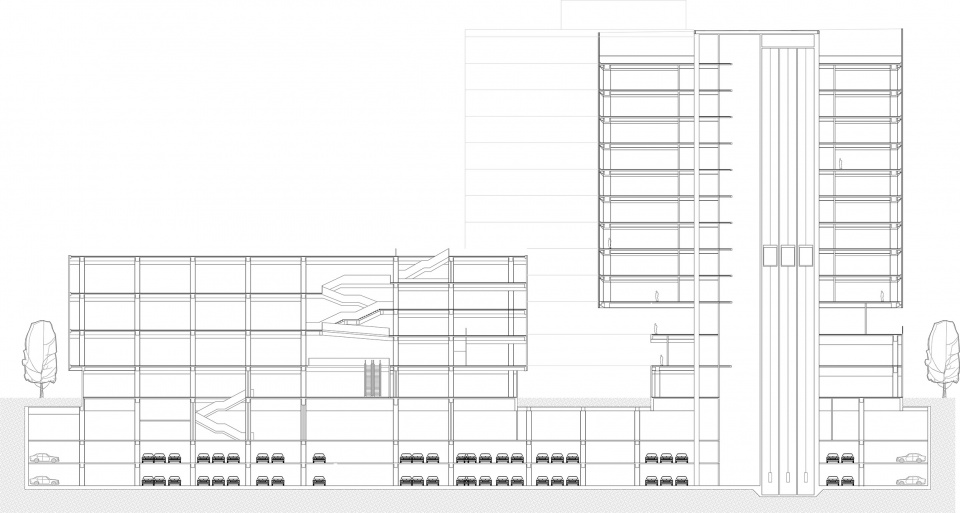 剖面1 Section 1 cpark haisu by gensler