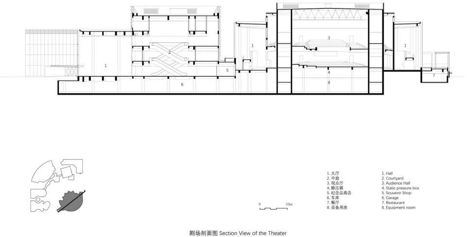 剧院剖面图1 wuhan dongxihu cultural center