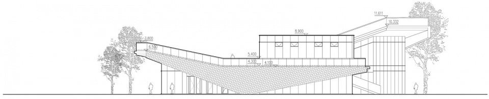 北立面North elevation butterfly pavilion