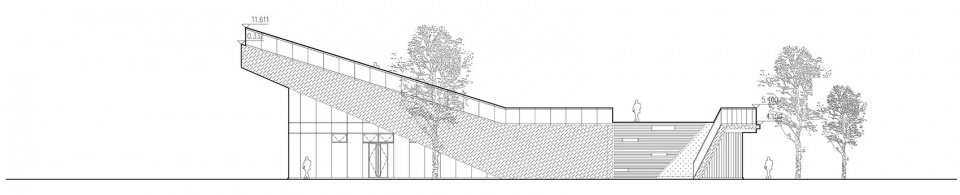 南立面south elevation butterfly pavilion