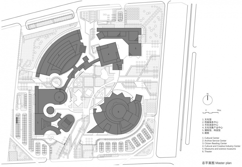 总平面图 wuhan dongxihu cultural center