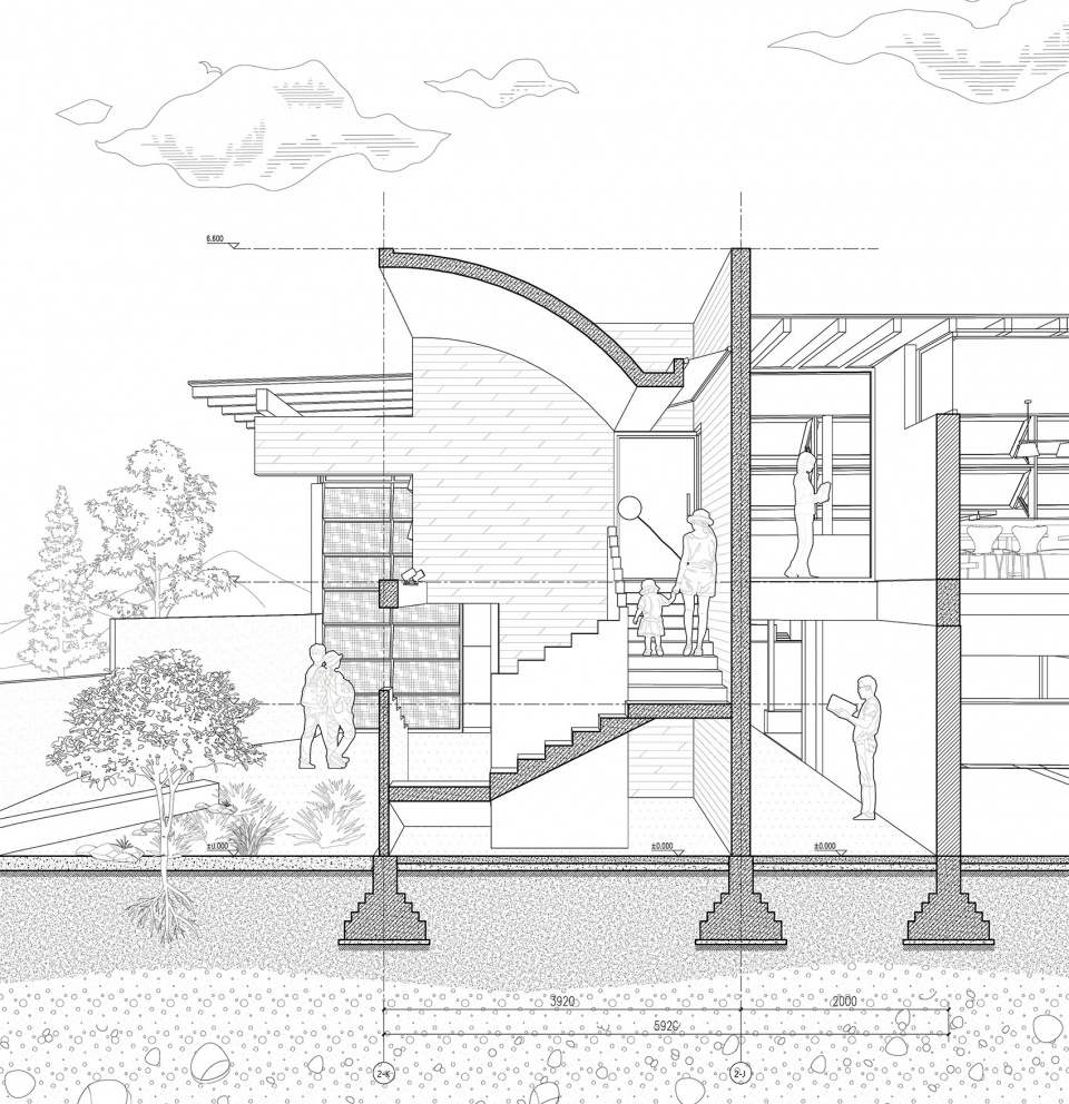 握手塔a new community center of lianhe village by clab