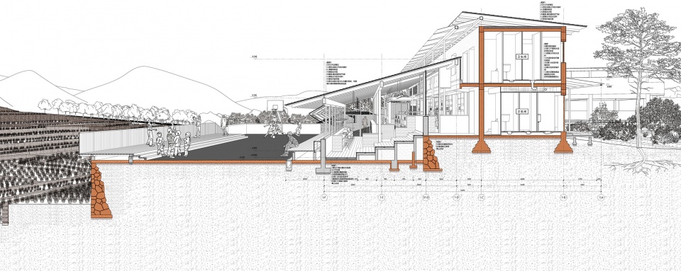 攀枝花剖透视 带文字a new community center of lianhe village by clab