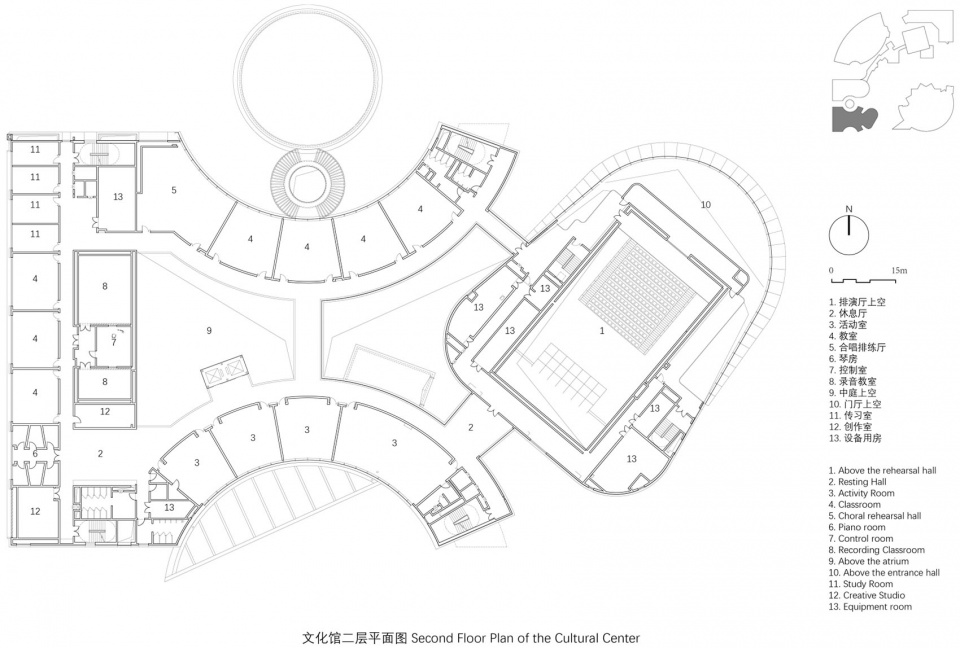 文化馆二层平面图 wuhan dongxihu cultural center