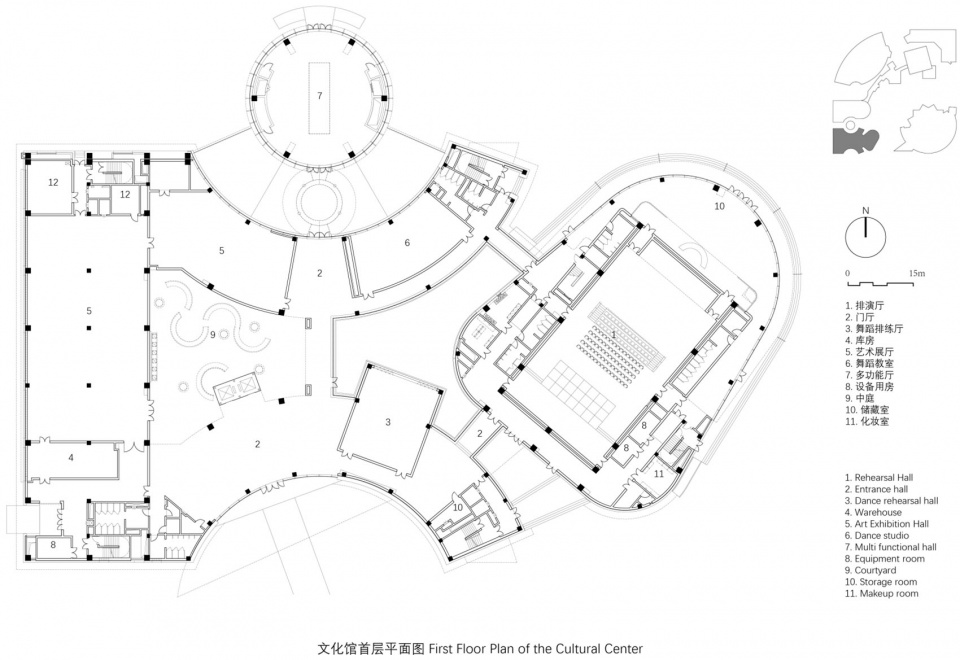 文化馆首层平面图 wuhan dongxihu cultural center