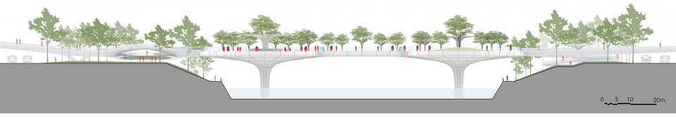 立面图(中国建筑西南设计研究院有限公司) chengdu floating park bridge