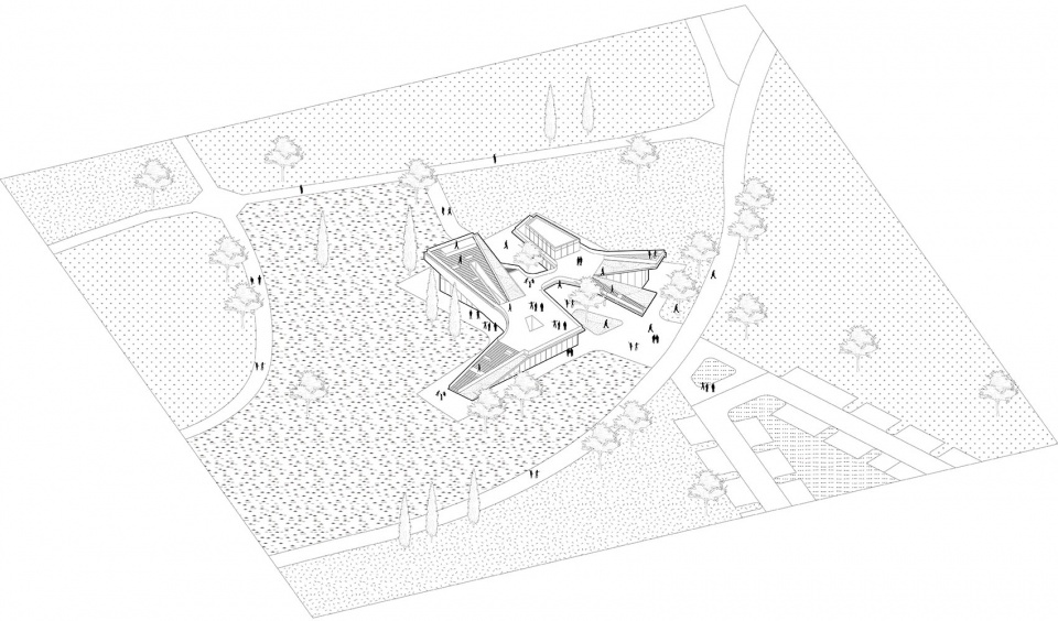 轴侧图AXO butterfly pavilion