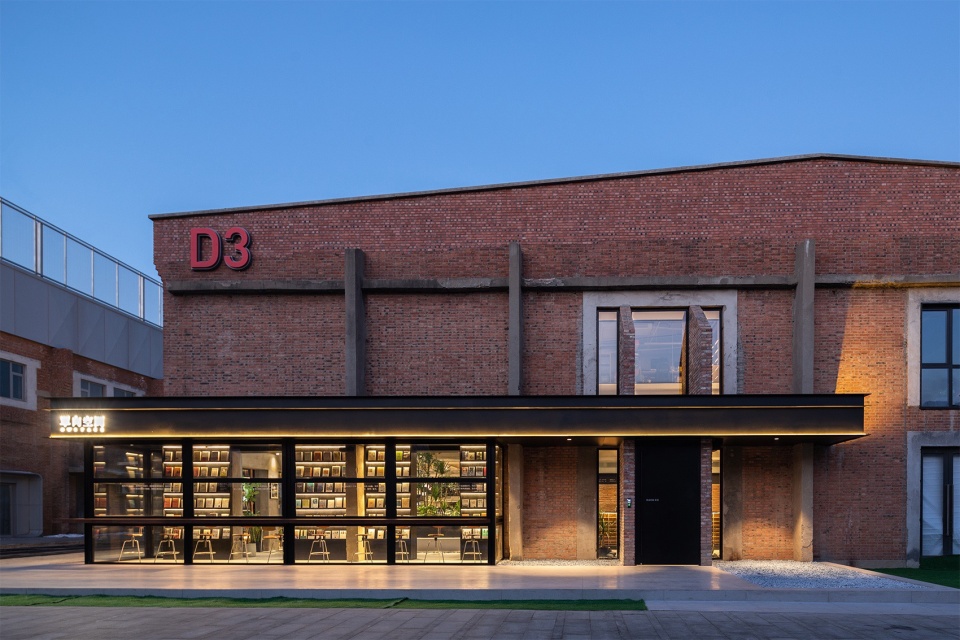 OWSPACE 东侧夜景Night view of the east facade by CG DESIGN@吴昂