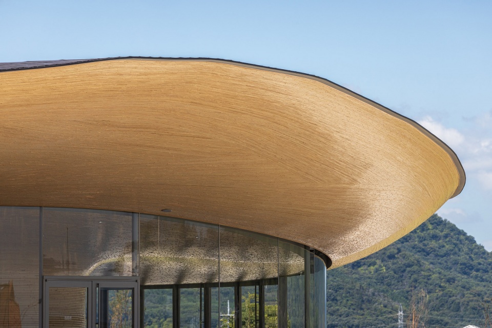 mabi reconstruction disaster prevention park bamboo gate by kengo kuma