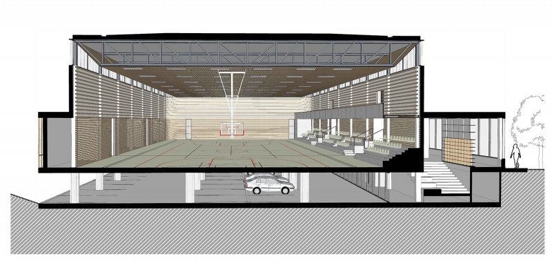 sports hall revnice by grido architekti