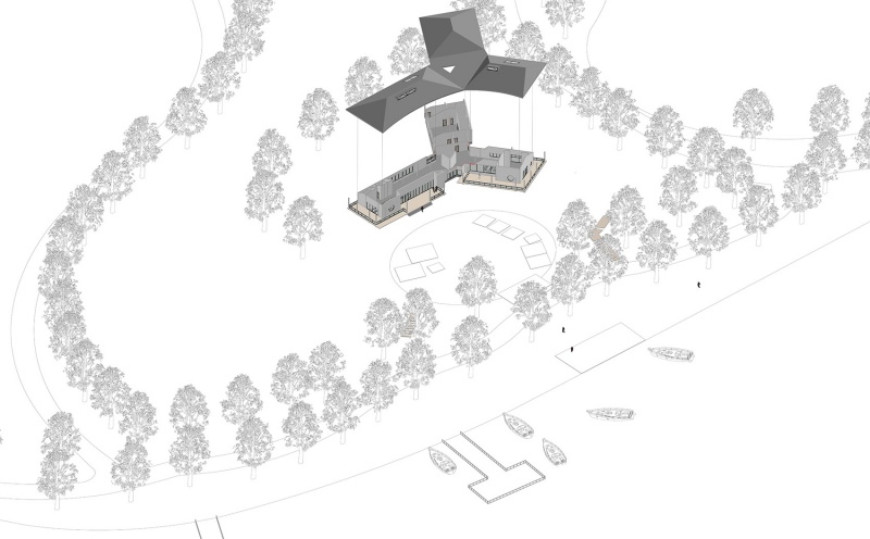 lakeside countryside homestay by menjue architects