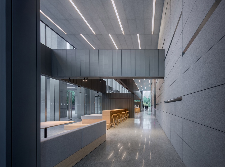 Huangpu Center Office Lobby China by atelier mearc