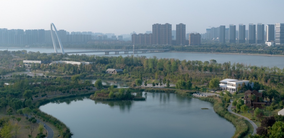 清晨的鸟瞰 Aerial view in the morning the renovation of jindi station