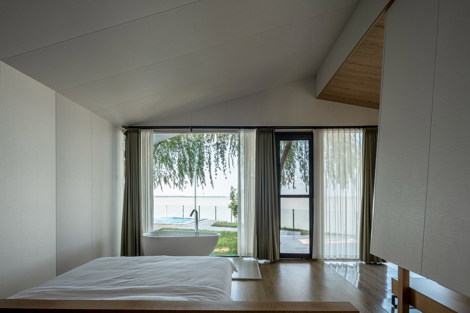 lakeside countryside homestay by menjue architects