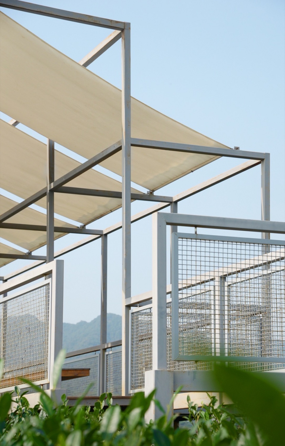 a floating pavilion on a tea mountain by youmu architects