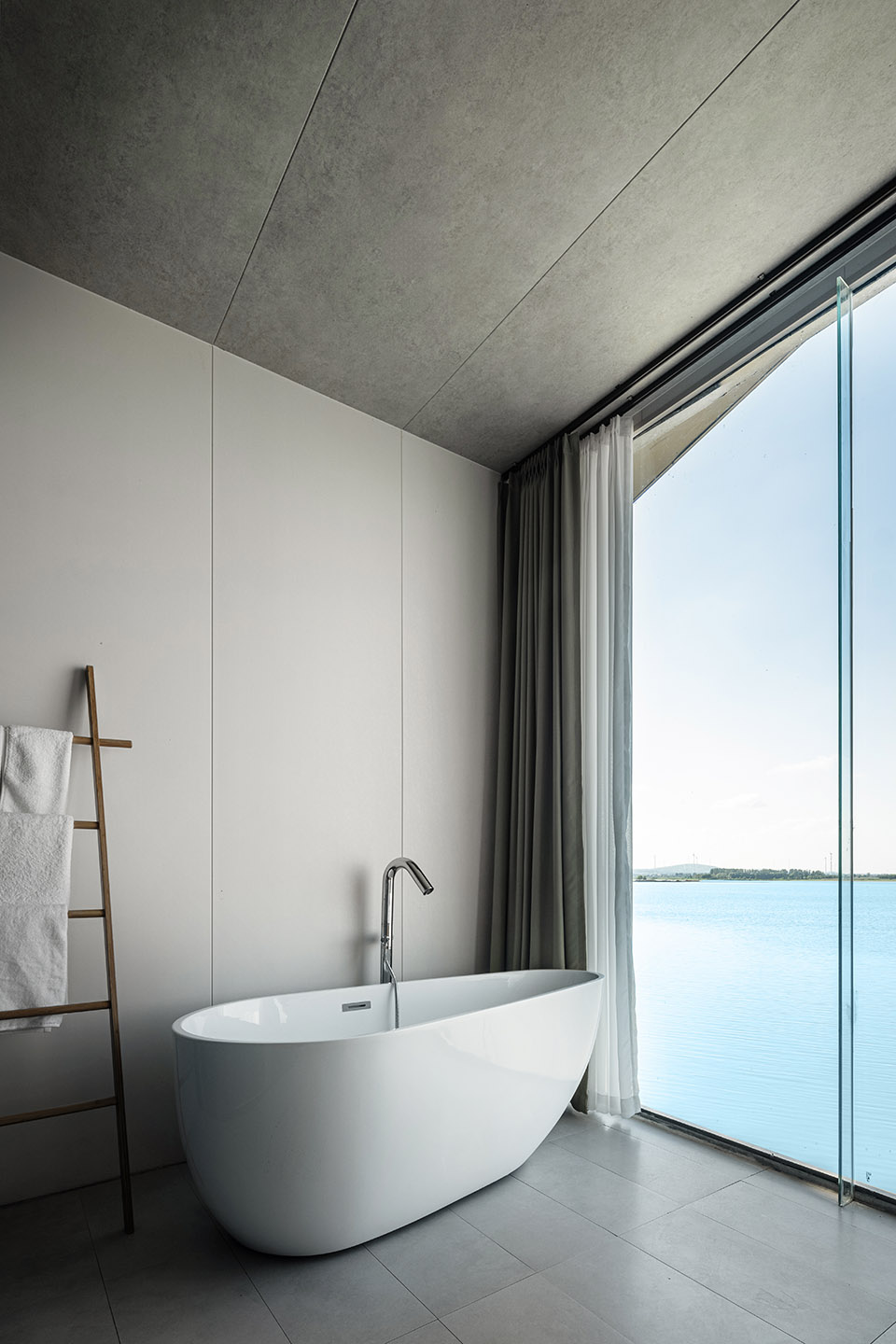 lakeside countryside homestay by menjue architects