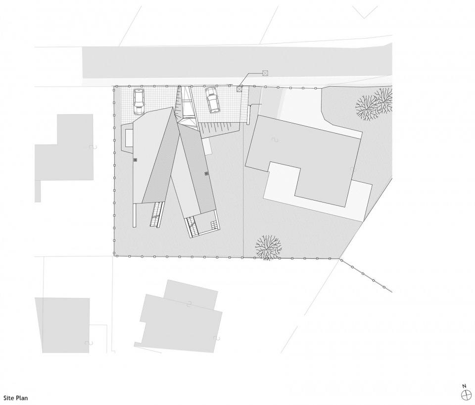 Site Plan 拷贝 casa carezza by monovolume architecture design