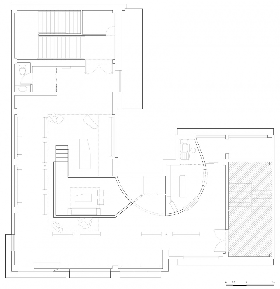 平面图 Plan©衡建筑 moment boutique store