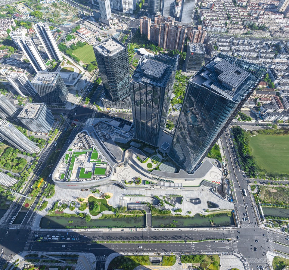 shanghai zhenru china overseas center mixed use project by som