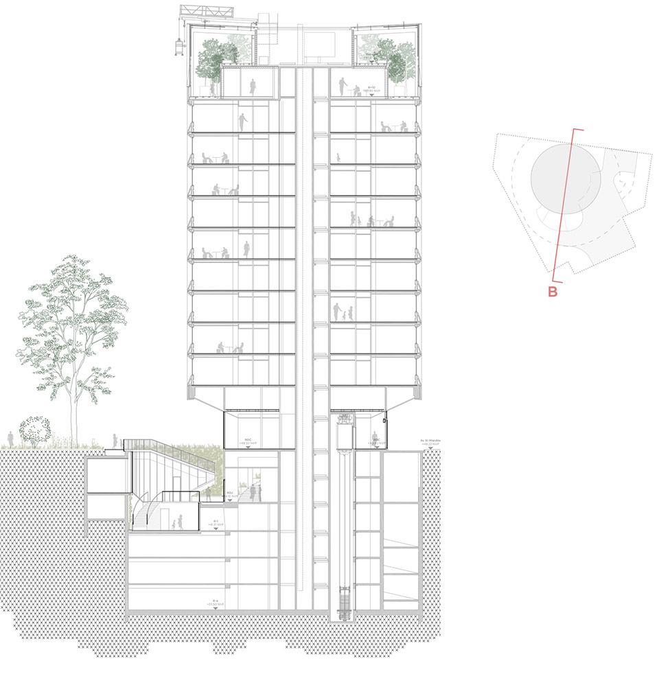 racine tower by maud caubet architectes