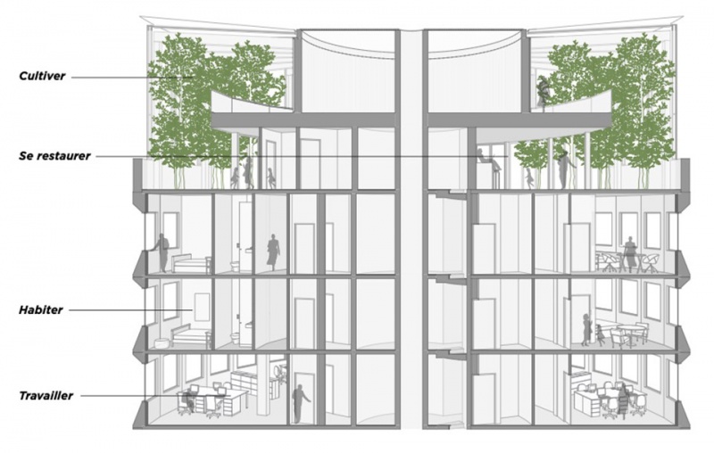 racine tower by maud caubet architectes