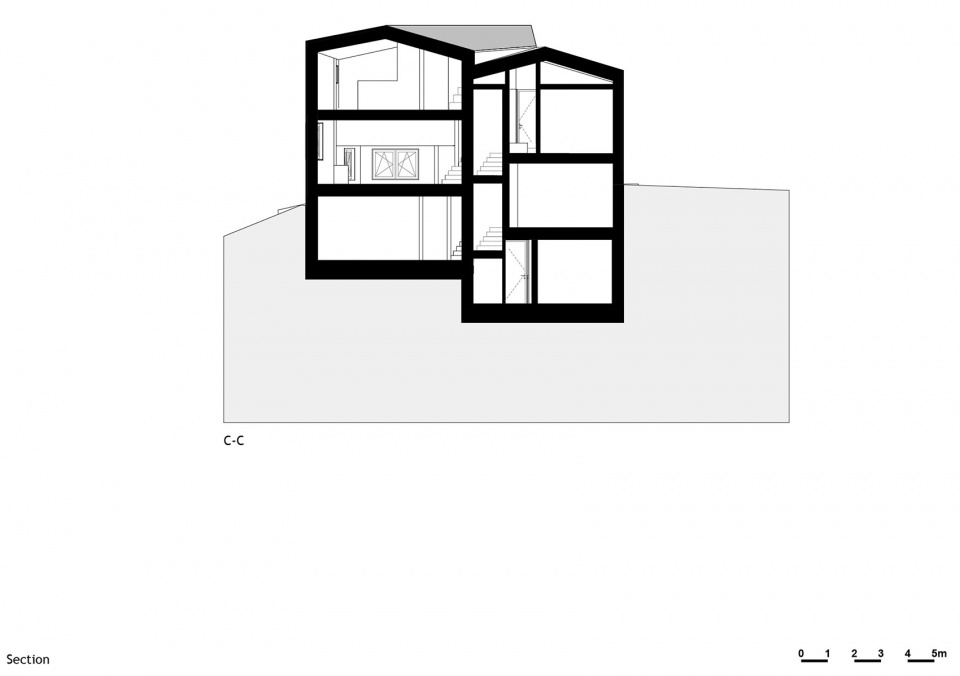 Sections casa carezza by monovolume architecture design