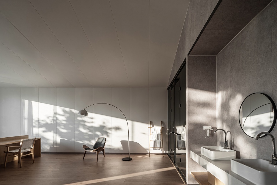 lakeside countryside homestay by menjue architects