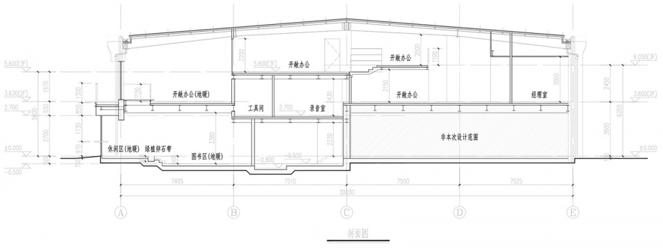 OWSPACE 剖面图section drawing by CG DESIGN@CG DESIGN
