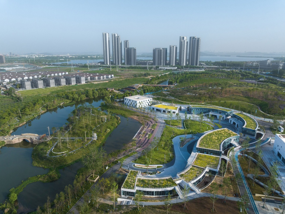wuhan sponge park research tourist center by uao
