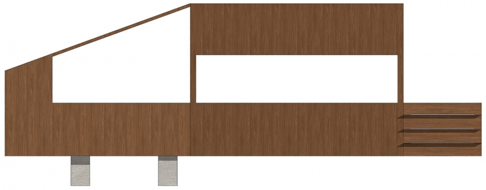 小屋立面展开图 Cottage Elevation Unfolded©衡建筑 moment boutique store