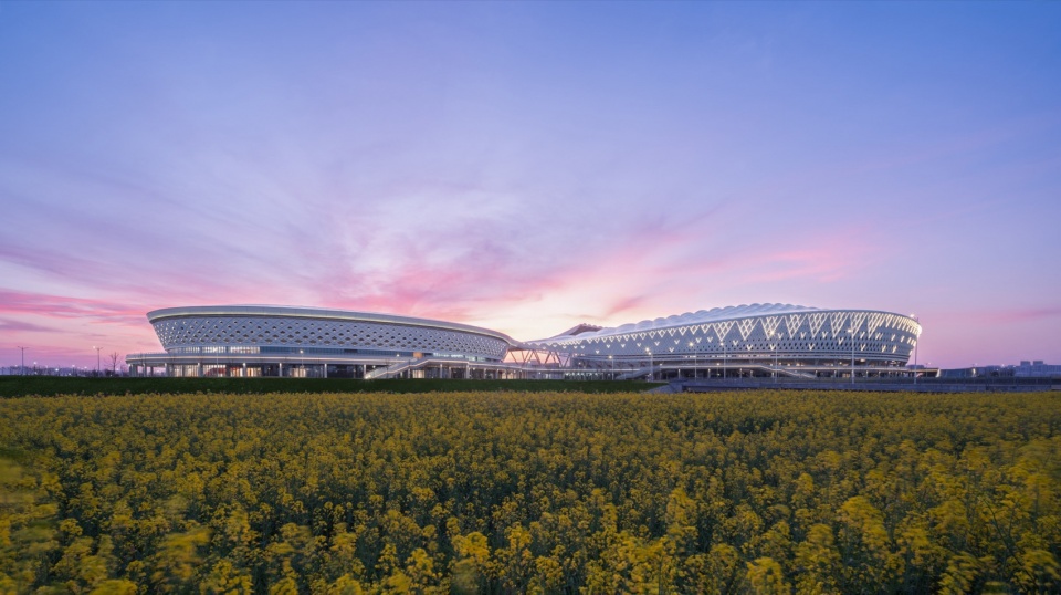体育运动中心与周边环境 xiangyang national sports center