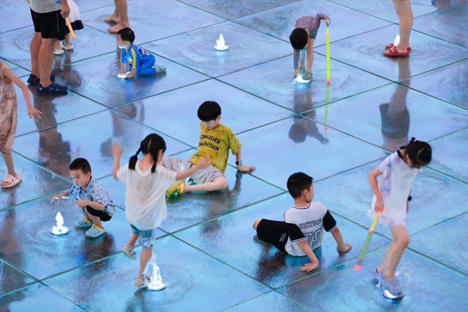 幻彩水秀(河狸景观摄影) chengdu floating park bridge