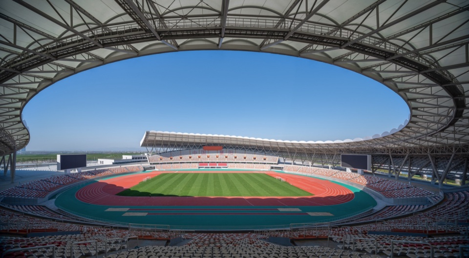 体育场场芯内景 xiangyang national sports center