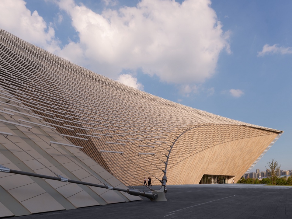 PES Nanchang South facade and main cable of the suspended structure 南部外立面 悬索结构主钢缆 Virgile